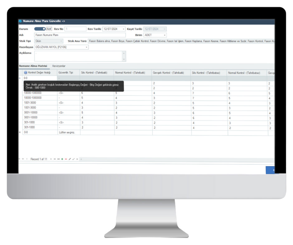 izRP ERP Uygunsuzluk Yönetimi ve Düzeltici Faaliyetler Paneli